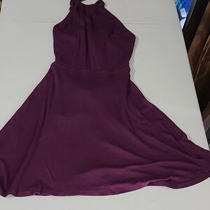 Kendall + Kylie Dress Womens size M purple halter cross strap back Sundress